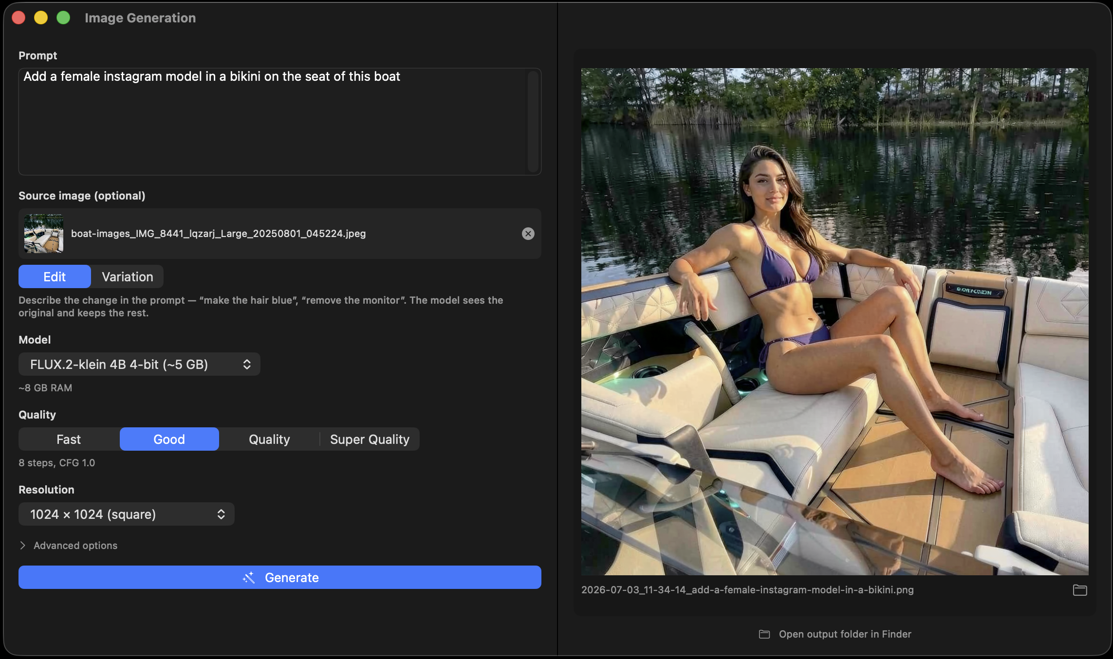 Before and after: an instruction photo edit that changed one attribute while keeping subject and scene